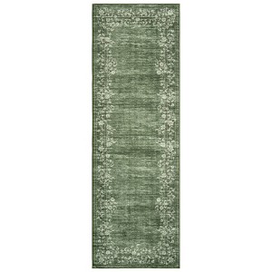Washable Farmhouse Floral Print Living Room Rugs, Soft Non Slip Modern Bedroom Carpet, Ultra Thin Vintage Floor Rug for Home Office - 1 of 4