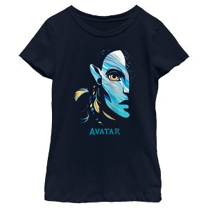 Girl's Avatar: The Way of Water Neytiri Face Logo T-Shirt - 1 of 4