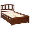 ALEXOUN Solid Wood Twin Size Platform Bed Frame with Trundle and Headboard, No Box Spring Needed,for Teens Boys Girls Bedroom,Room - 4 of 4
