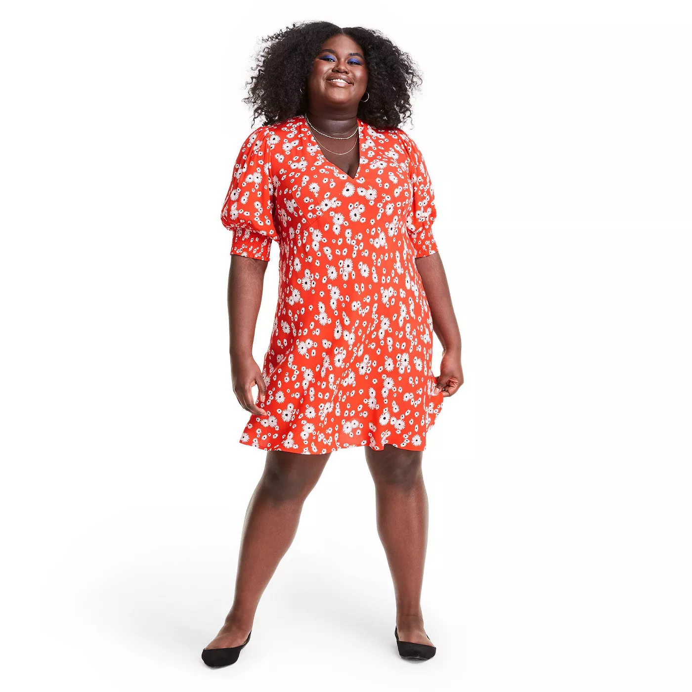 Floral Puff Sleeve Swing Dress - RIXO for Target Red