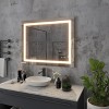 LED Front Light Bathroom Vanity  Mirror, 3 Color Temperatures, Anti-fog , Wall Mounted Frameless Make Up Mirror - 4 of 4