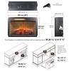 QingMoon Electric Fireplace Stove, 23" Infrared Quartz Heater with Wall Tiles Background and Overheat Protection, 1500W for Living Room, Bedroom - 3 of 4
