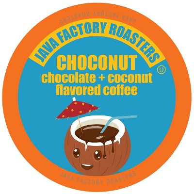 Java Factory Flavored Coffee Pods,Keurig 2.0,Choconut -Chocolate & Coconut,40 Ct