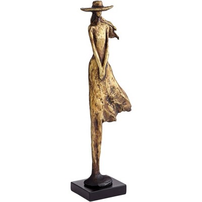 Kensington Hill Standing Girl 14 1/4" High Copper Statue