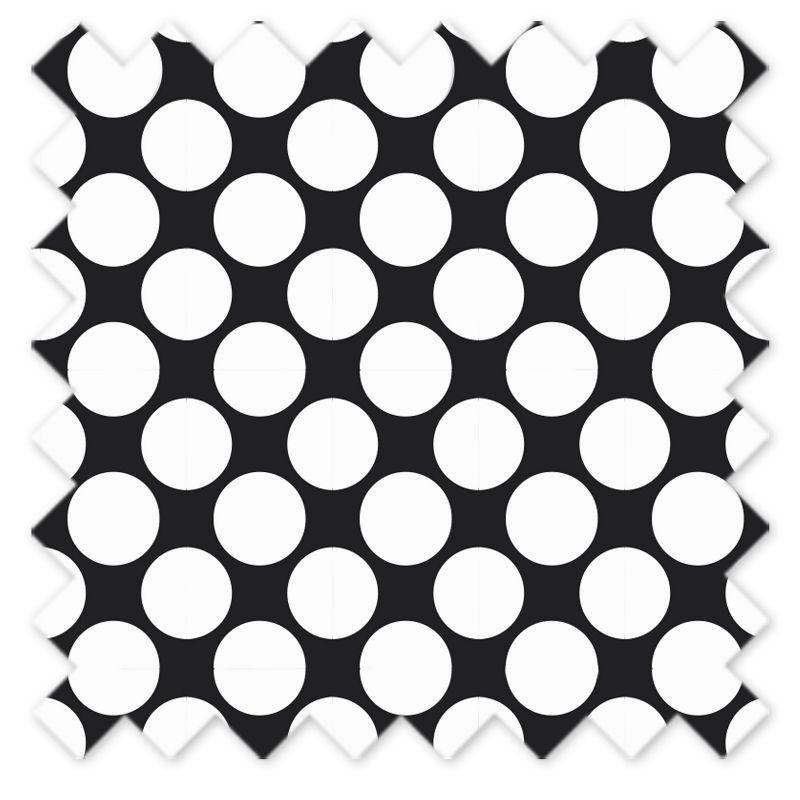 Bacati - Dots/Pin Stripes Black/White Window Valance, 4 of 7