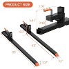 60" Pallet Forks with Double Nuts, 4000lbs Clamp on Pallet Forks, Tractor Forks for Tractor Loader Skid Steer - 3 of 4