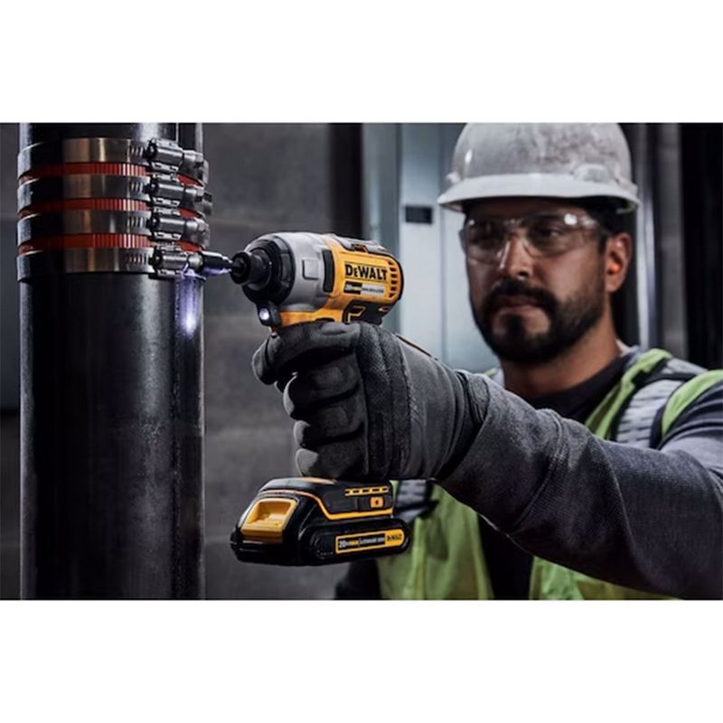 DeWalt 20V MAX 1/4 Inch Brushless Cordless Impact Driver Kit with Charger and Storage Bag Ideal for Assembling Cabinetry and Fastening Door Hinges, 5 of 7