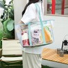 Anna-Kaci Women's Transparent Mesh Beach Tote Bag - Waterproof Travel Shoulder Bag - Green - 3 of 4