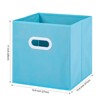 FURNIinspire 6pcs Storage Box Utility Storage Bins Drawer Organizer Storage Cubes Basket Dorm Organizers, Home Storage, Blue, 10.14"*4.29"*10.14" - 3 of 4