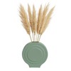 Modern Decorative Vase - Round Ceramic Dolomite Flower Vase - Textured Minimalist Accent Piece for Home, Office, Bedroom, and Living Room - 3 of 4
