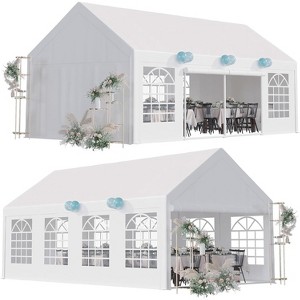Party Tent Heavy Duty, Large Wedding Tent Event Shelter with Removable Sidewalls, Outdoor Steel Carport, Commercial Tents for Birthday Party - 1 of 4
