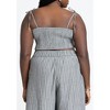 ELOQUII Women's Plus Size Elastic Striped Crop Top - 3 of 4