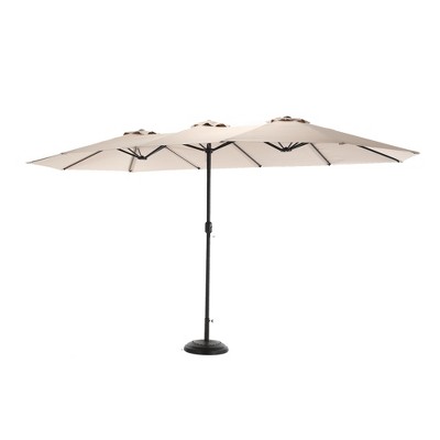 VisioGear Patio Umbrellas, Double Sided Outdoor Umbrella, Rectangular Market Umbrella with 12 Ribs, Green, 105.12"*100.39"*178.35"