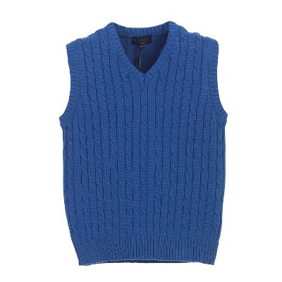 Gioberti Boy's 100% Cotton Soft V-Neck Cable Knit Sweater Vest