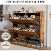 Whizmax 4-Drawer Shoe Cabinet, Freestanding Entryway Organizer with Flip-Up Doors, Metal Legs, Narrow Shoe Rack for Dry/Wet Separation Storage - 4 of 4