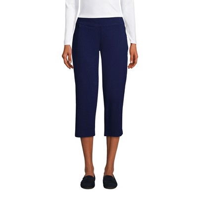 Lands' End Women's Starfish Mid Rise Pull On Crop Pants