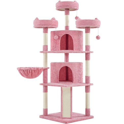 Yaheetech 69"H Large Plush Cat Tree with Platforms for Kittens Cats - image 1 of 4