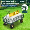 Garden Dump Cart with Removable Sidewalls, 900 LBS Heavy Duty Steel Dump Wagon with 180° Swivel Handle & 10-inch Tires, for Backyard Farm - 4 of 4