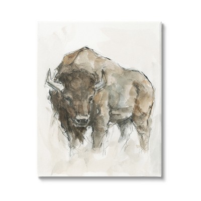 Stupell Industries Western American Buffalo Brown Country Animal