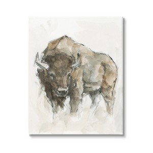 Stupell Industries Western American Buffalo Brown Country Animal - 1 of 4