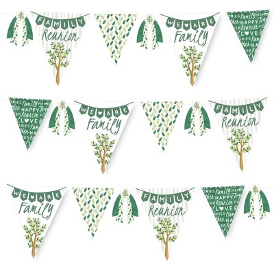 Big Dot of Happiness Family Tree Reunion - DIY Family Gathering Party Pennant Garland Decoration - Triangle Banner - 30 Pieces