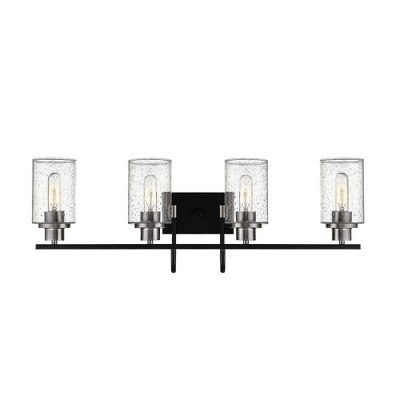 Millennium Lighting Clifton 4 - Light Vanity in  Matte Black/Brushed Nickel