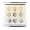 AZL1 Life Concept Wall Art 19.7x19.7 Luna Crystal Mirror Framed Lunar Phases Design Mellow Golden Tint for Modern Homes, White, 22.8"*22.8"*3.1" - 2 of 4