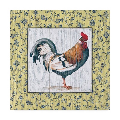 24" x 24" Rustic Rooster 1 by Lisa Audit - Trademark Fine Art