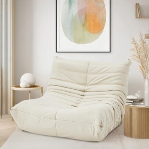 EROMMY Bean Bag Chair Togo Sofa, 28D Memory Foam, Easy Cleaning and Portable, Premium Faux Leather, Lightweight Floor Couch for Living Room, Bedroom - 1 of 4