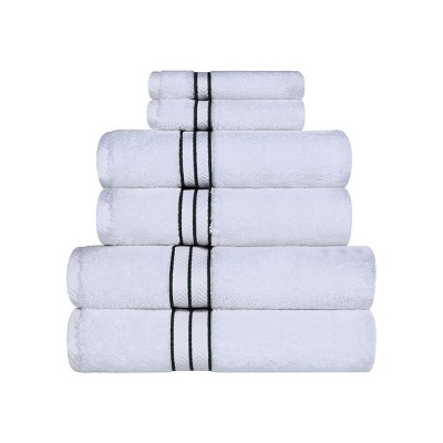 Premium Cotton Solid Plush Heavyweight Hotel Luxury 6-piece Towel Set ...