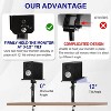 Pair of Studio Monitor Stands Desk Clamp Speaker Stands 0-12°Tilt Height Adjustable with Cable Management - 3 of 4