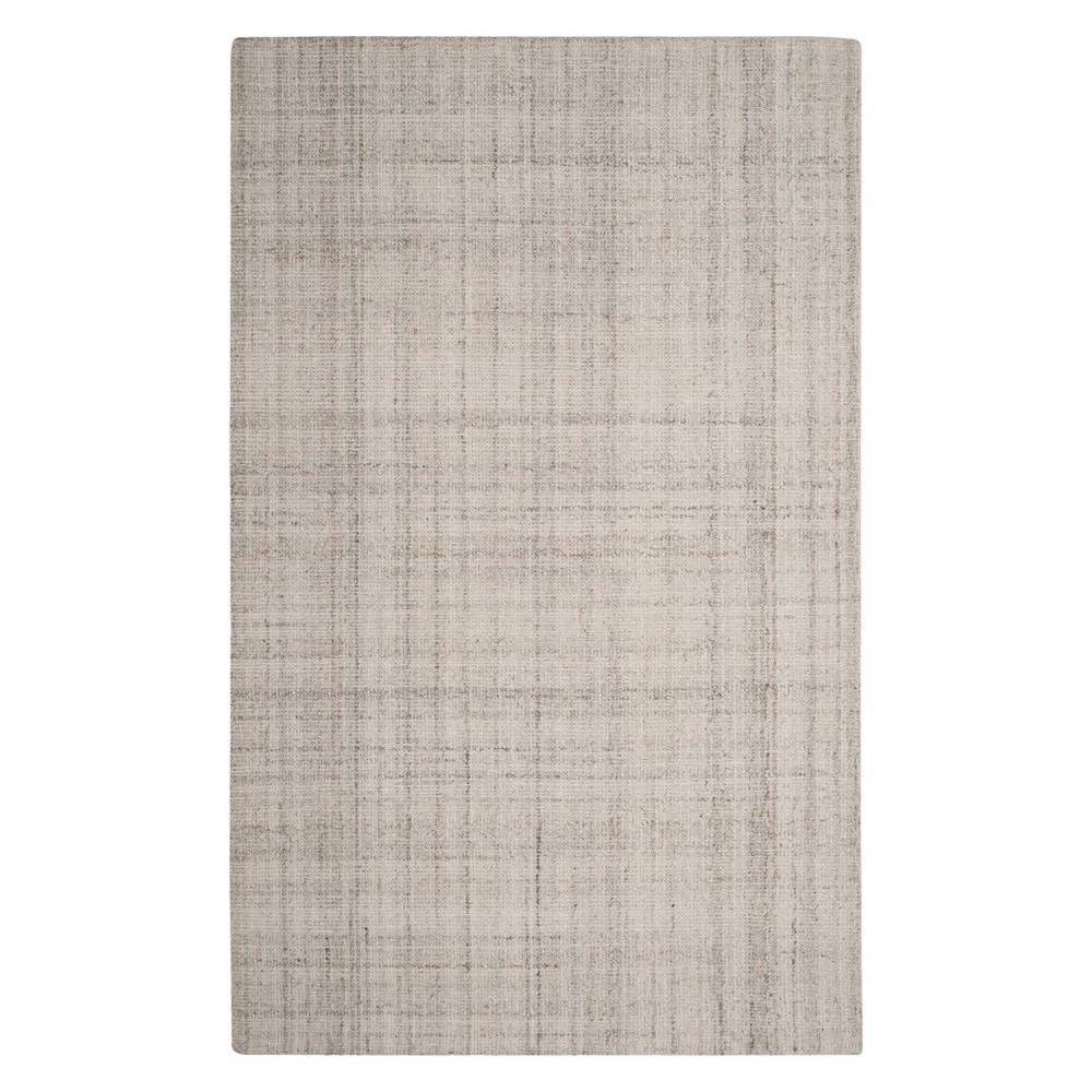 5'x8' Crosshatch Area Rug Light Gray - Safavieh