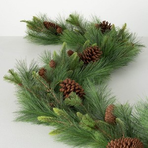 72"L Sullivans Artificial Mixed Pine Holiday Christmas Garland, Green - 1 of 4