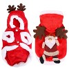 iMountek"Christmas Pet Costume Santa Outfit with Reindeer Antlers – Winter Clothes for Dogs & Cats XL"Red - 2 of 4