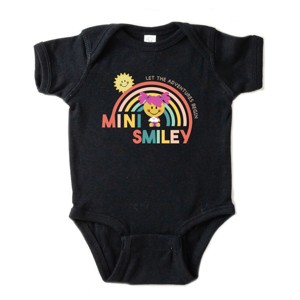 The Juniper Shop Mini Smiley Let The Adventures Begin Aria Baby Short Sleeve Bodysuit - 1 of 4