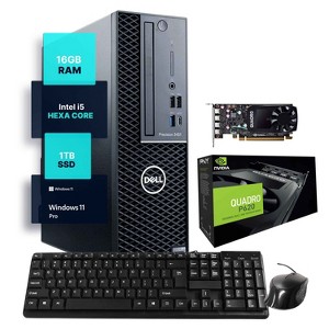 Refurbished Dell Precision 3431 Desktop Computer-Intel i5-NVIDIA Quadro P620-16GB RAM-1TB SSD-Keyboard & Mouse-Win 11 Pro-Manufacturer Refurbished - 1 of 4