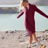 Lands' End Women's Cozy Lofty Quarter Zip Sweater Dress - 4 of 4