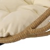 Christopher Knight Home Crumpton Wicker Outdoor Hanging Basket Chair with Cushions Light Brown/Beige - 4 of 4