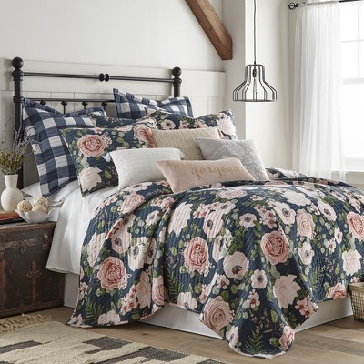 Pippa Floral Quilt Set - Full/queen Quilt And Two Standard Pillow Shams  Pink - Levtex Home : Target