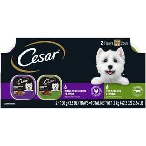 Cesar Variety Pack with Classic Loaf in Sauce Small Breed Wet Dog Food - 3.5oz/12ct - 1 of 4