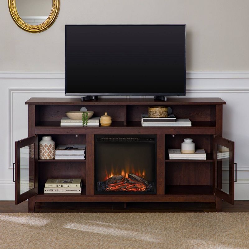 Ackerman Modern Transitional Tall with Electric Fireplace TV Stand for TVs up to 65" - Saracina Home, 6 of 21