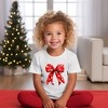 The Juniper Shop Coquette Christmas Snowflake Bow Toddler Short Sleeve Tee - 2 of 3