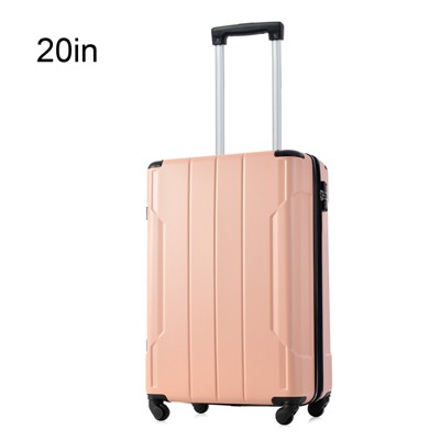 ABS hard luggage compartment with rotating wheels, expandable luggage compartment, and TPE reinforced handle