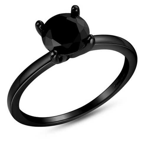 2mm Wedding Band For Men Sterling Silver Ring For Women Ginger Lyne Collection black blk 4 Target