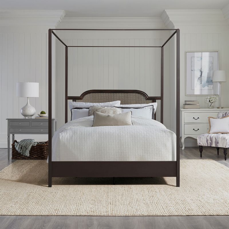Melanie Wood and Metal Canopy Bed Oiled Bronze - Hillsdale Furniture, 3 of 15