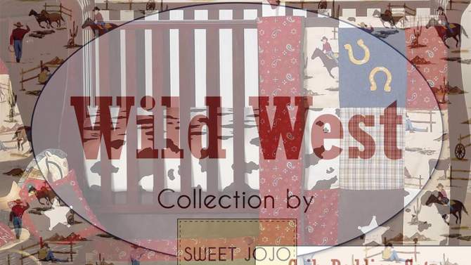 3pc Wild West Twin Kids&#39; Sheet Set - Sweet Jojo Designs, 2 of 5, play video