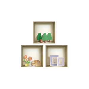 HomeRoots Set of Three Pia Faux Niche 3D Peel and Stick Wall Decals - 1 of 3