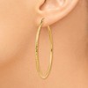 Black Bow Jewelry 2mm, 14k Yellow Gold Diamond-cut Hoops, 50mm (1 7/8 Inch) - 3 of 4