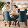 Fabric Upholstered Wingback Dining Room Chairs Set of 2,  Chairs,Tufted Dining Side Chairs,Home Kitchen Resturant Chairs-Cuddlewood - 2 of 4