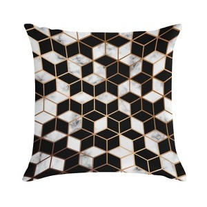 Black White Marble Pillow Covers 18x18 Decorative Throw Pillows Soft Square Cushion Covers for Couch Sofa Bedroom - 1 of 1